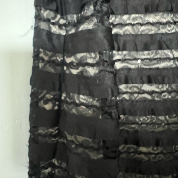 Collection Dressbarn Sequined Black Lace Overlay Sleeveless Dress Size 14 - Picture 6 of 11